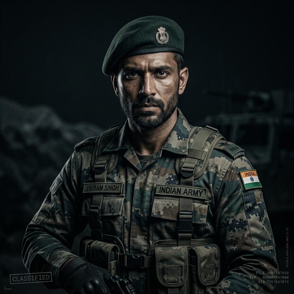 Indian Army Soldier Portrait